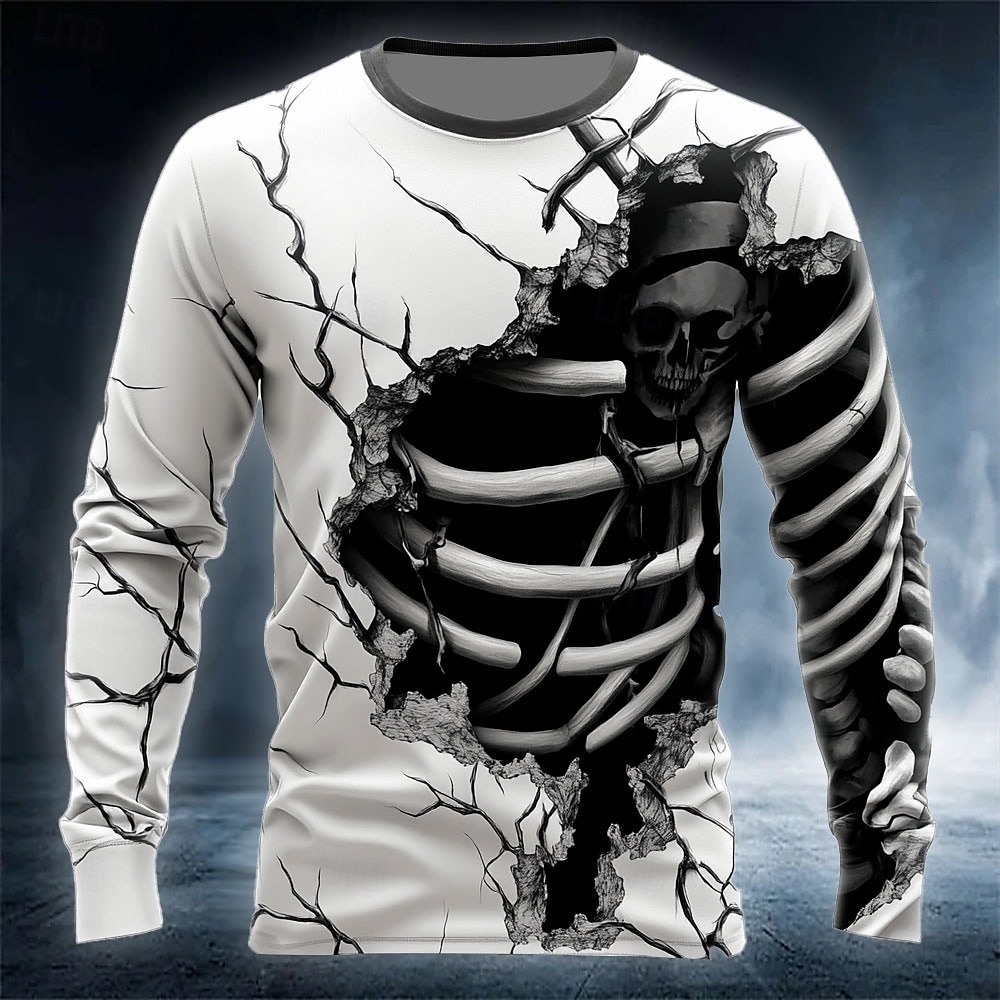 Street Fashion Men - Funny 3D Skull Print Men's T-shirt