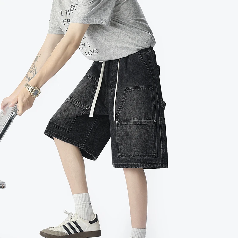 Street Fashion American - American Fashion Street Workwear Denim Shorts