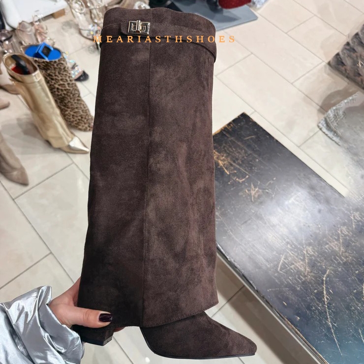 Women's Chunky Heel Knee High  - Street Fashion Winter ulasan dan harga