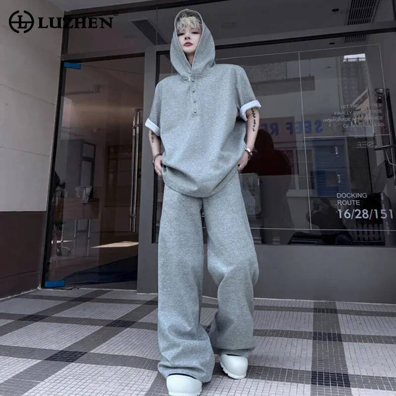LUZHEN Original Tops Sleeve 20 - Street Fashion Men ulasan dan harga