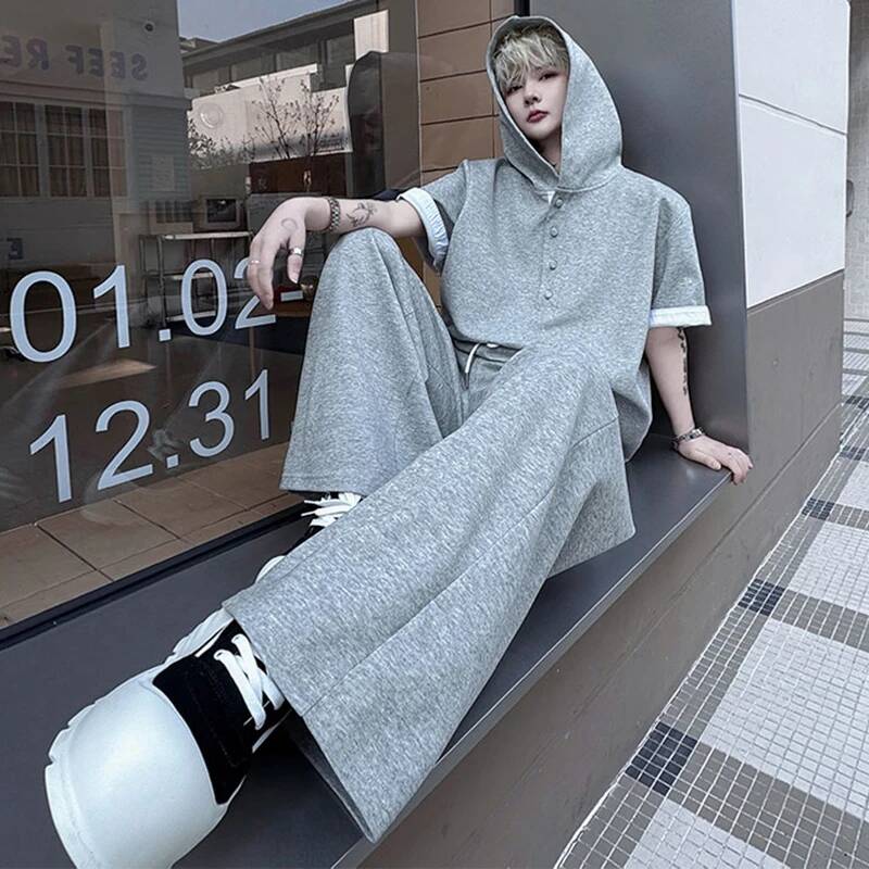 LUZHEN Original Tops Sleeve 20 - Street Fashion Men ulasan dan harga