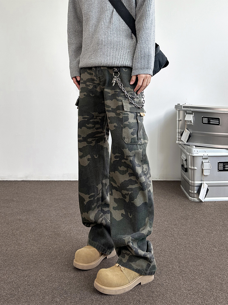 Military Green Camouflage Work - Street Fashion Vibes ulasan dan harga