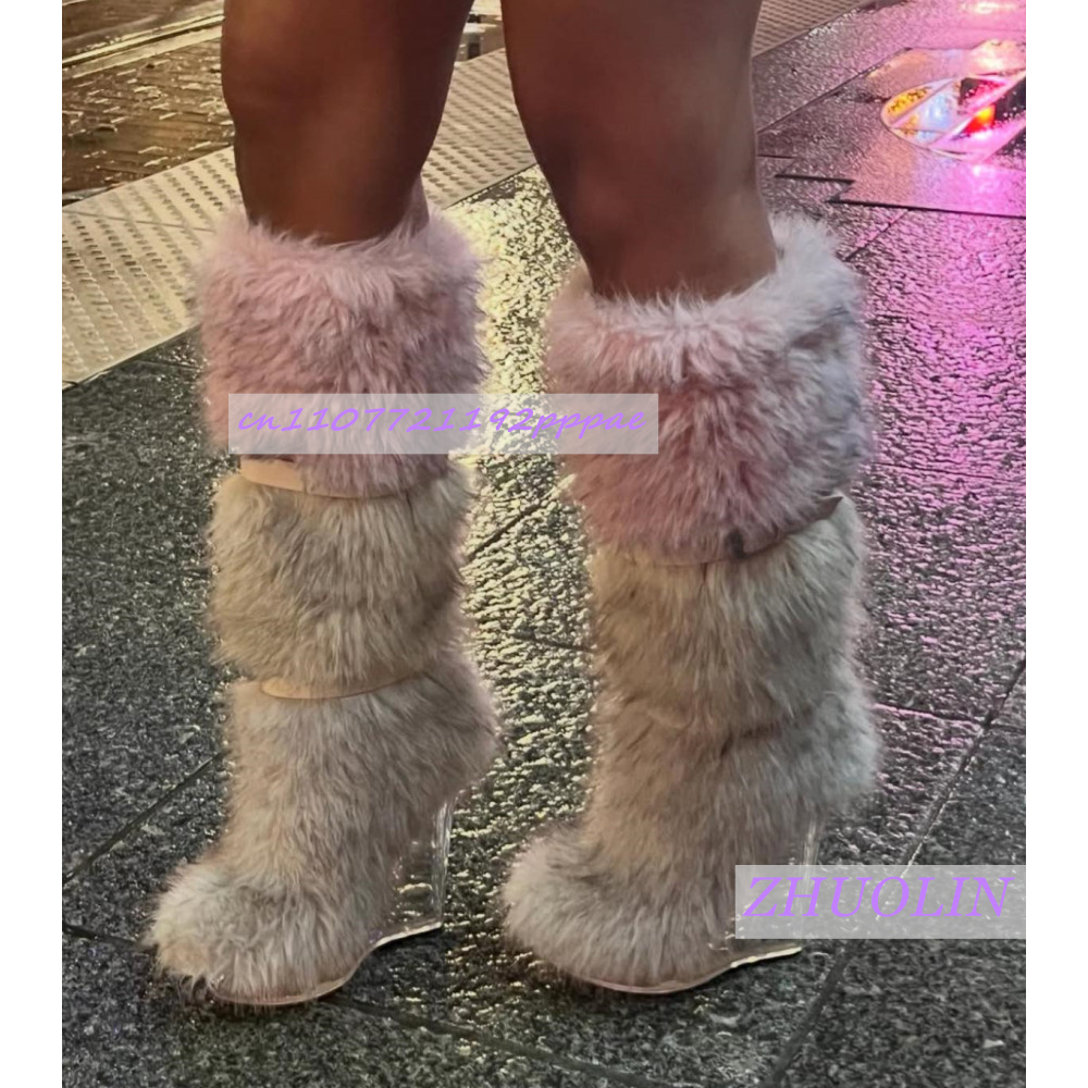 Winter Gradient Furry Transpar - Street Fashion Winter ulasan dan harga