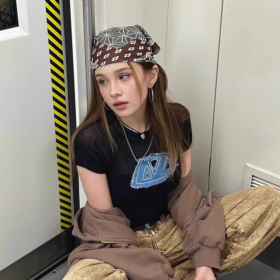 Retro American Style Headscarf - Street Fashion American ulasan dan harga