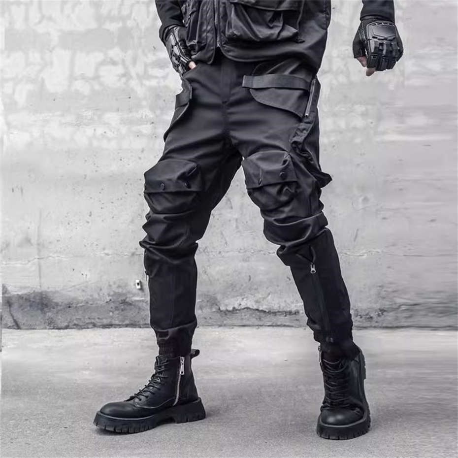 Men Y2K Cargo Pants Zipper Poc - Techwear Pants Tactical ulasan dan harga