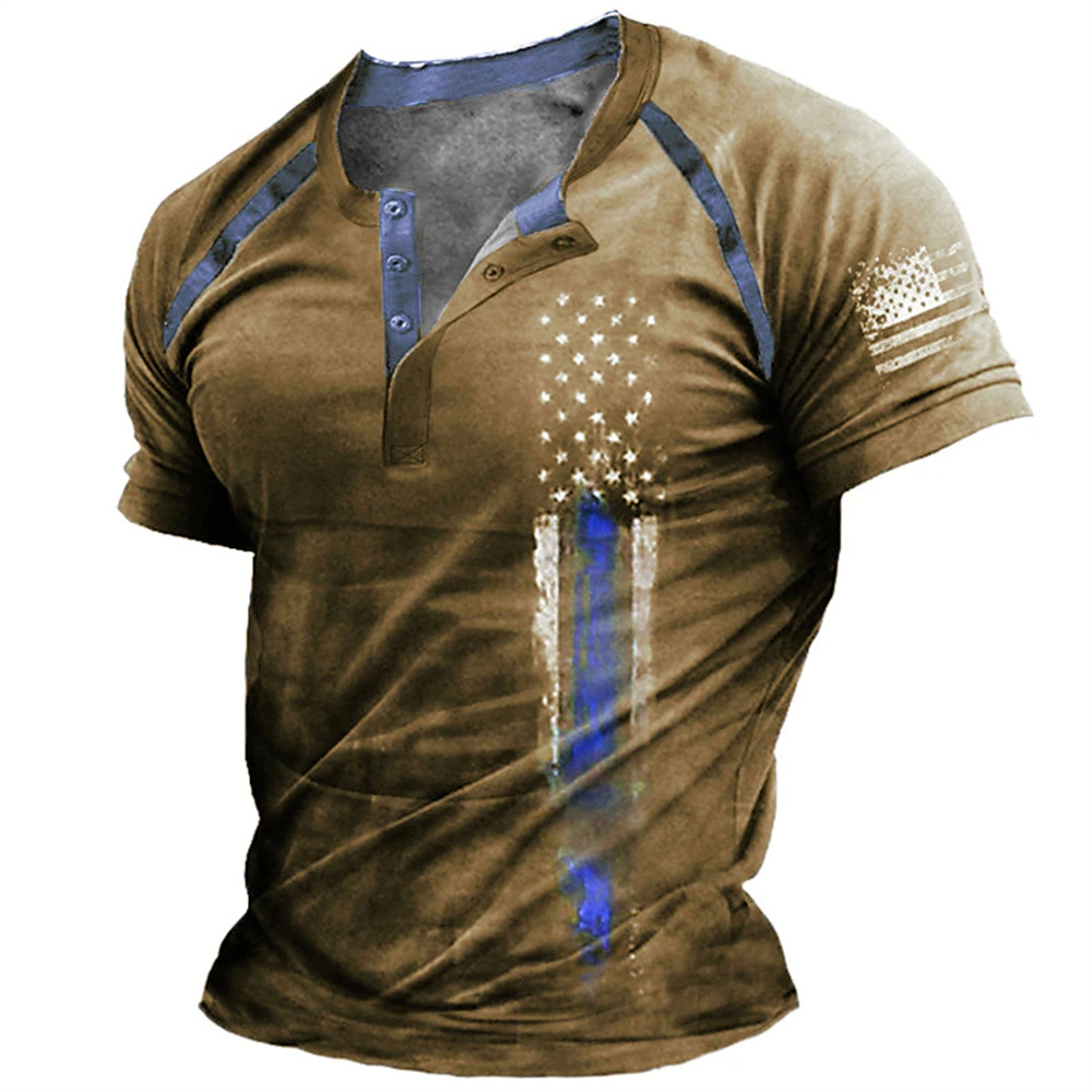 Funny 3D American Flag Print M - Street Fashion American ulasan dan harga