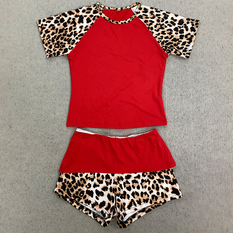 Summer New American Retro Leop - Street Fashion American ulasan dan harga