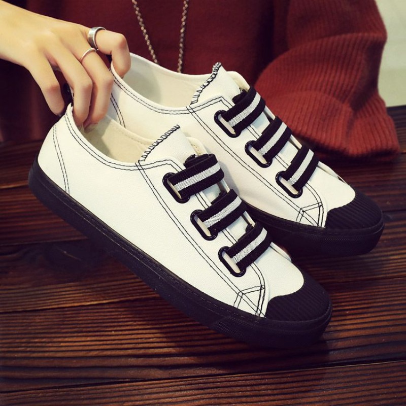 Korean Style Slip-On Canvas Sh - Street Fashion Vibes ulasan dan harga