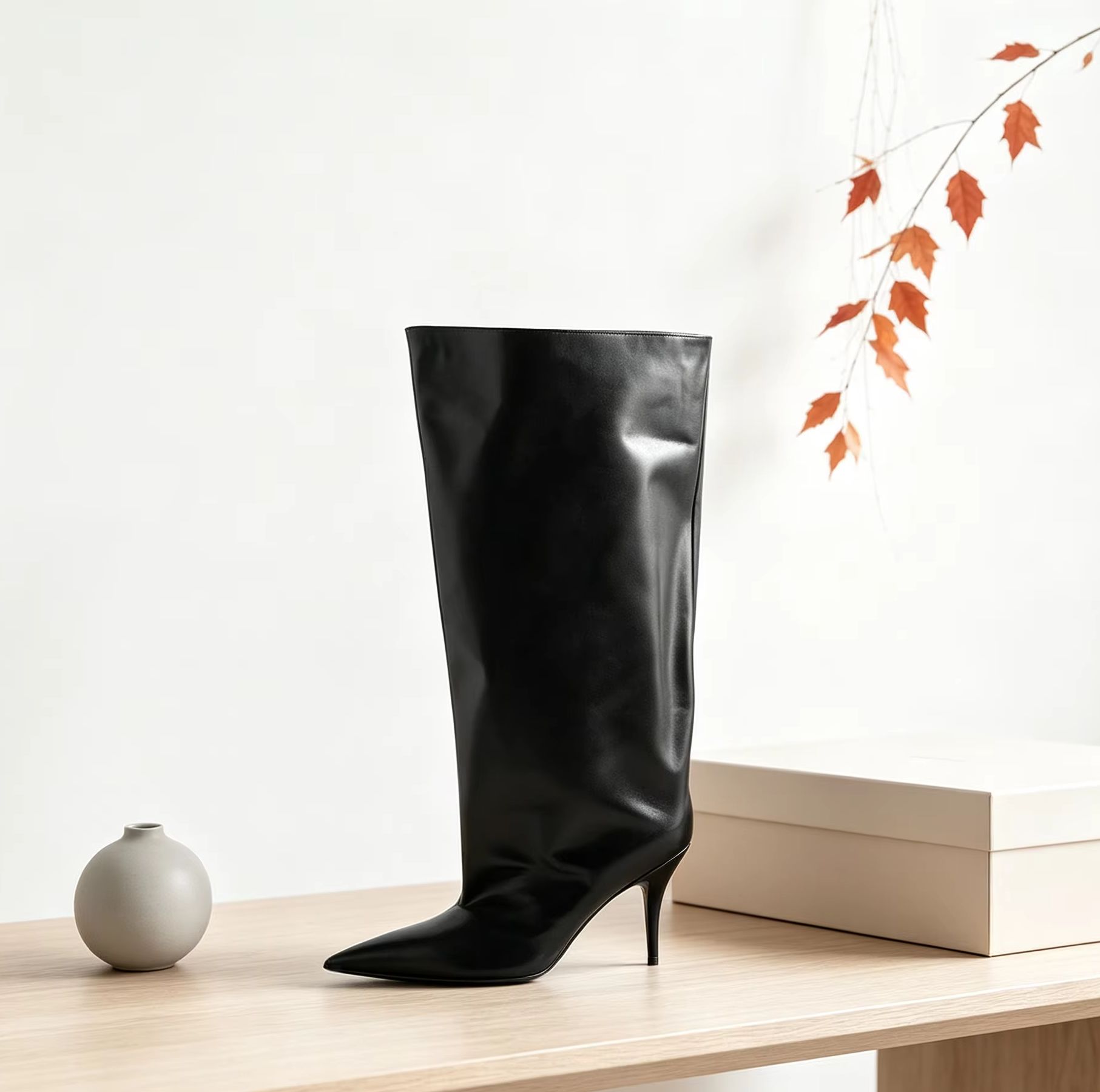 Slouch Wide Cuff Knee High Boo - Street Fashion Winter ulasan dan harga