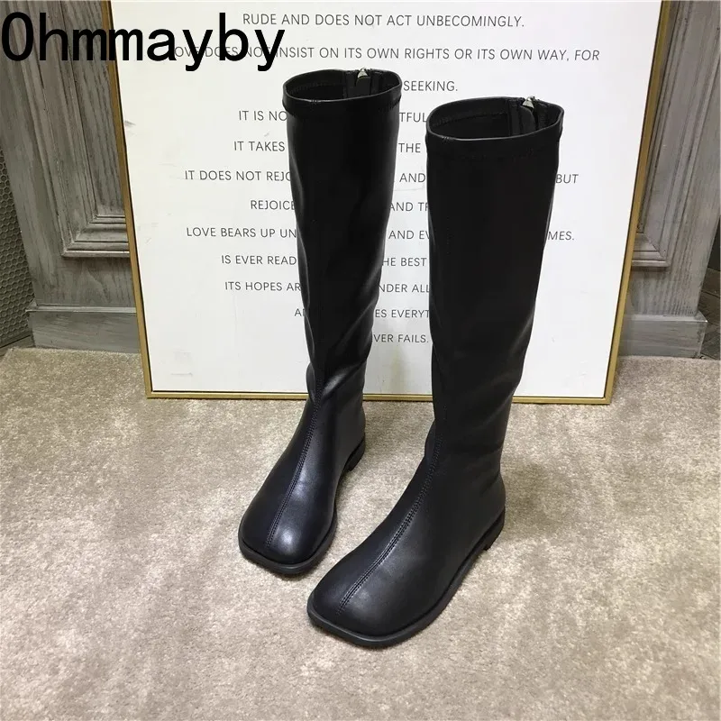 Street Style Stretch Women Kne - Street Fashion Winter ulasan dan harga