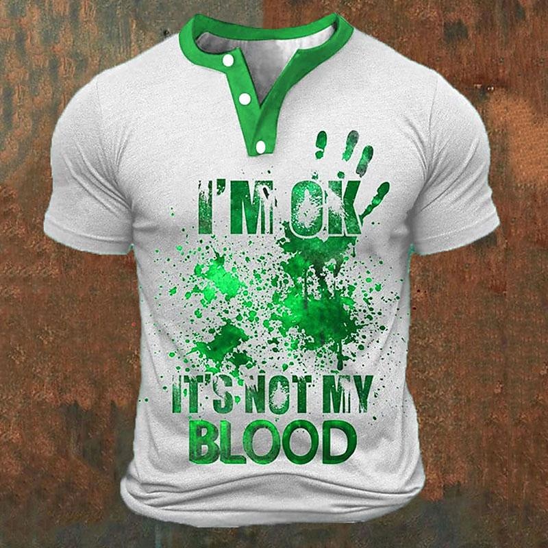 Funny 3D Letter Print Men's He - Street Fashion Men ulasan dan harga
