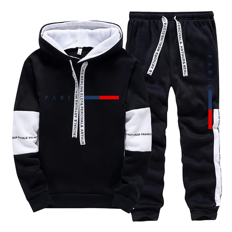 Men's Set/Hoodie/Pants Paris F - Street Fashion Winter ulasan dan harga