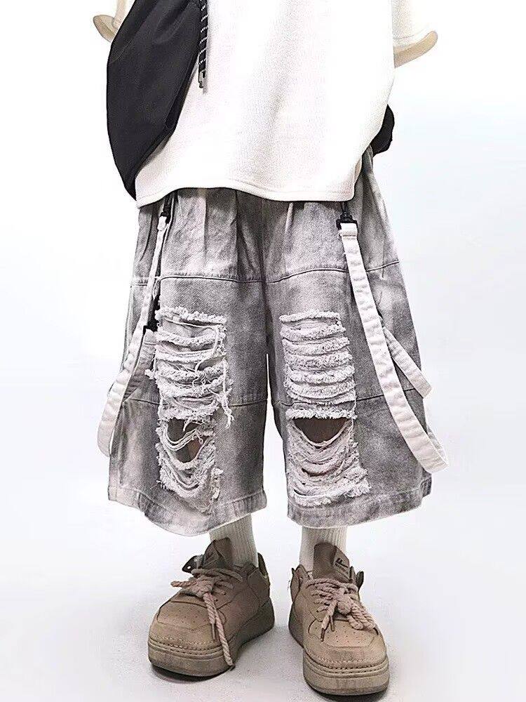 Retro Hip-hop Men's Ripped Jea - Street Fashion American ulasan dan harga