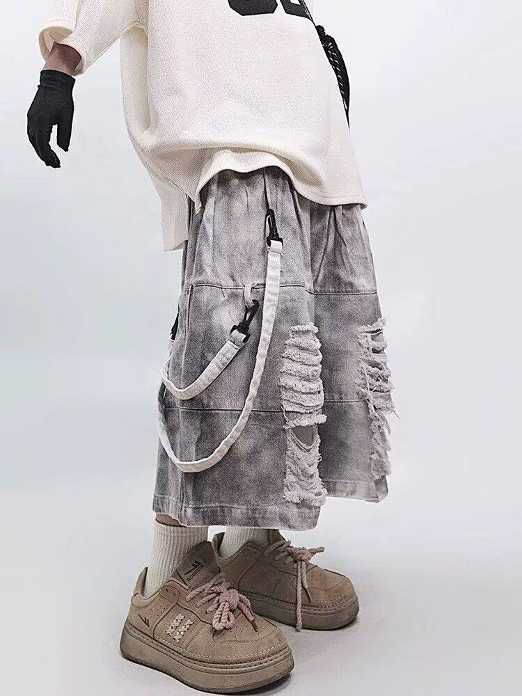 Retro Hip-hop Men's Ripped Jea - Street Fashion American ulasan dan harga