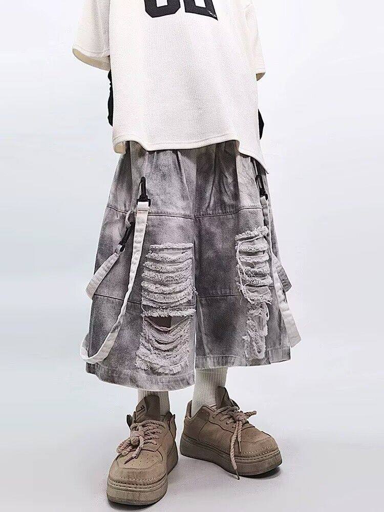 Retro Hip-hop Men's Ripped Jea - Street Fashion American ulasan dan harga