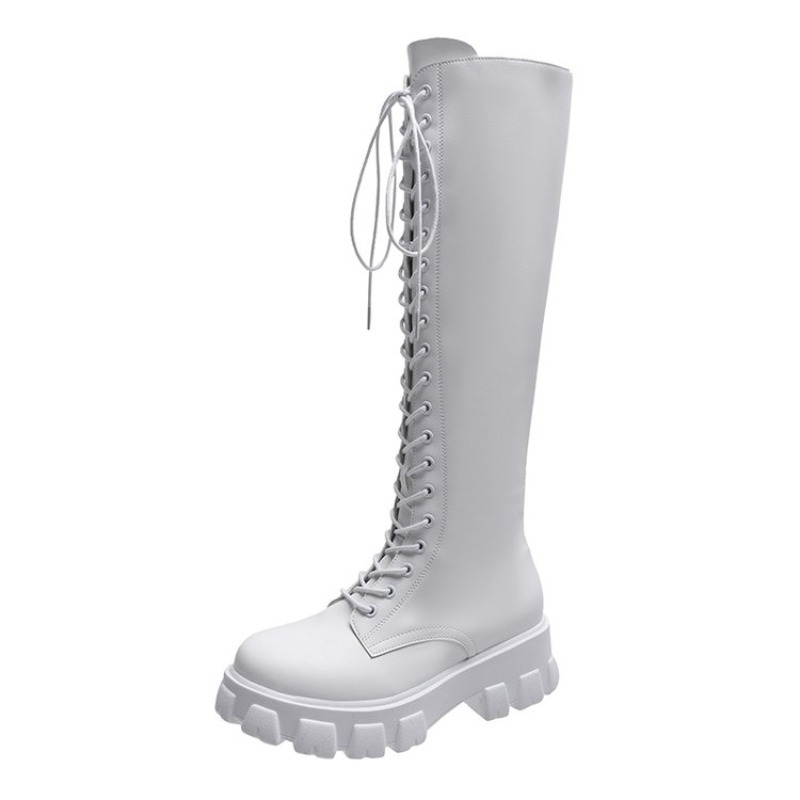 Women Knee High Boots Lace Up  - Street Fashion Winter ulasan dan harga